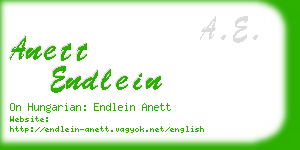 anett endlein business card